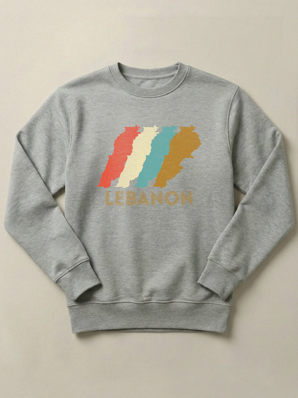 Lebanon Retro Shift - Regular/Oversized Sweatshirt Regular Fit Gray by inspire.inc