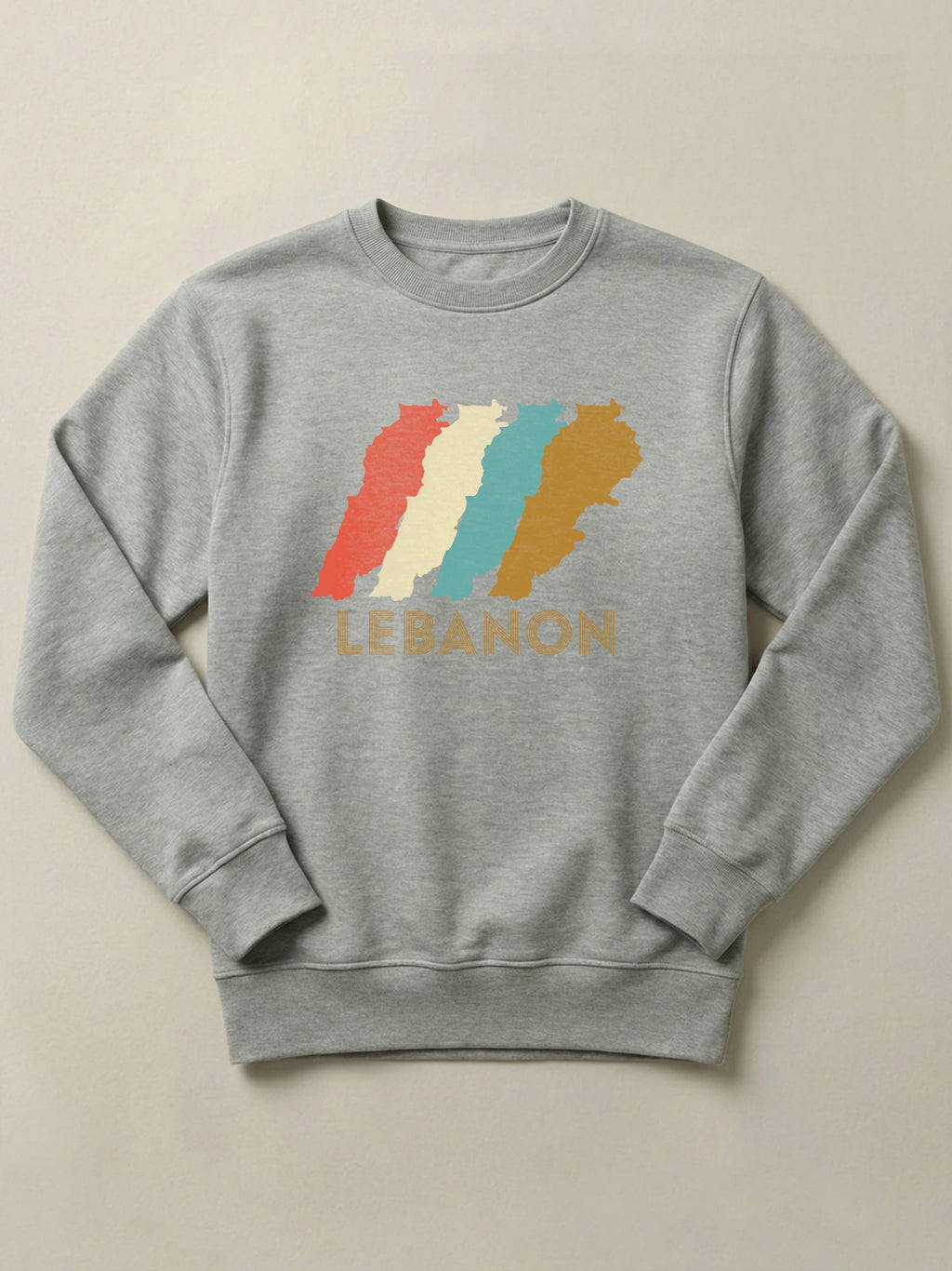 Lebanon Retro Shift - Regular/Oversized Sweatshirt Regular Fit Gray by inspire.inc