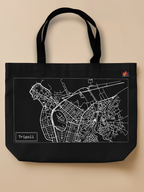 Mapped Out - Neo Tote Bag Black Front Only by inspire.inc