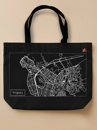 Mapped Out - Neo Tote Bag Black Front Only by inspire.inc