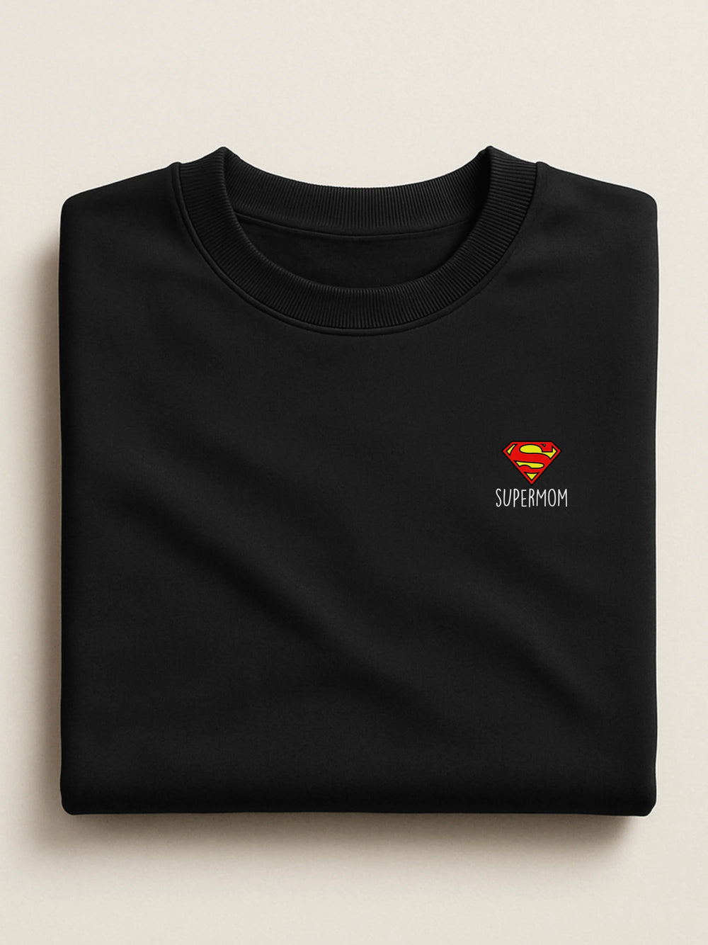 Mom Minis - Superhero Mom - Regular/Oversized Sweatshirt Regular Black by inspire.inc