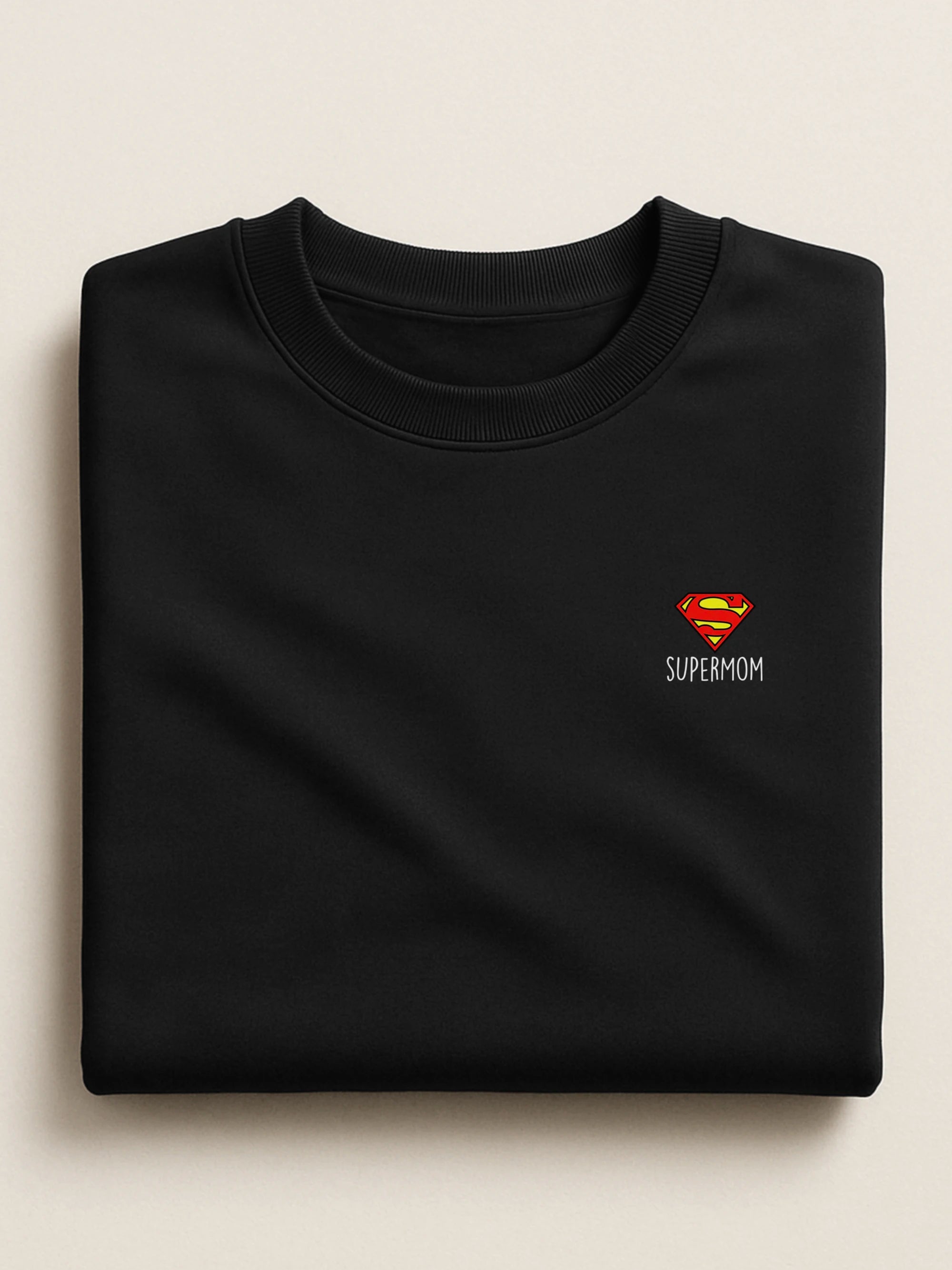 Mom Minis - Superhero Mom - Regular/Oversized Sweatshirt Regular Black by inspire.inc