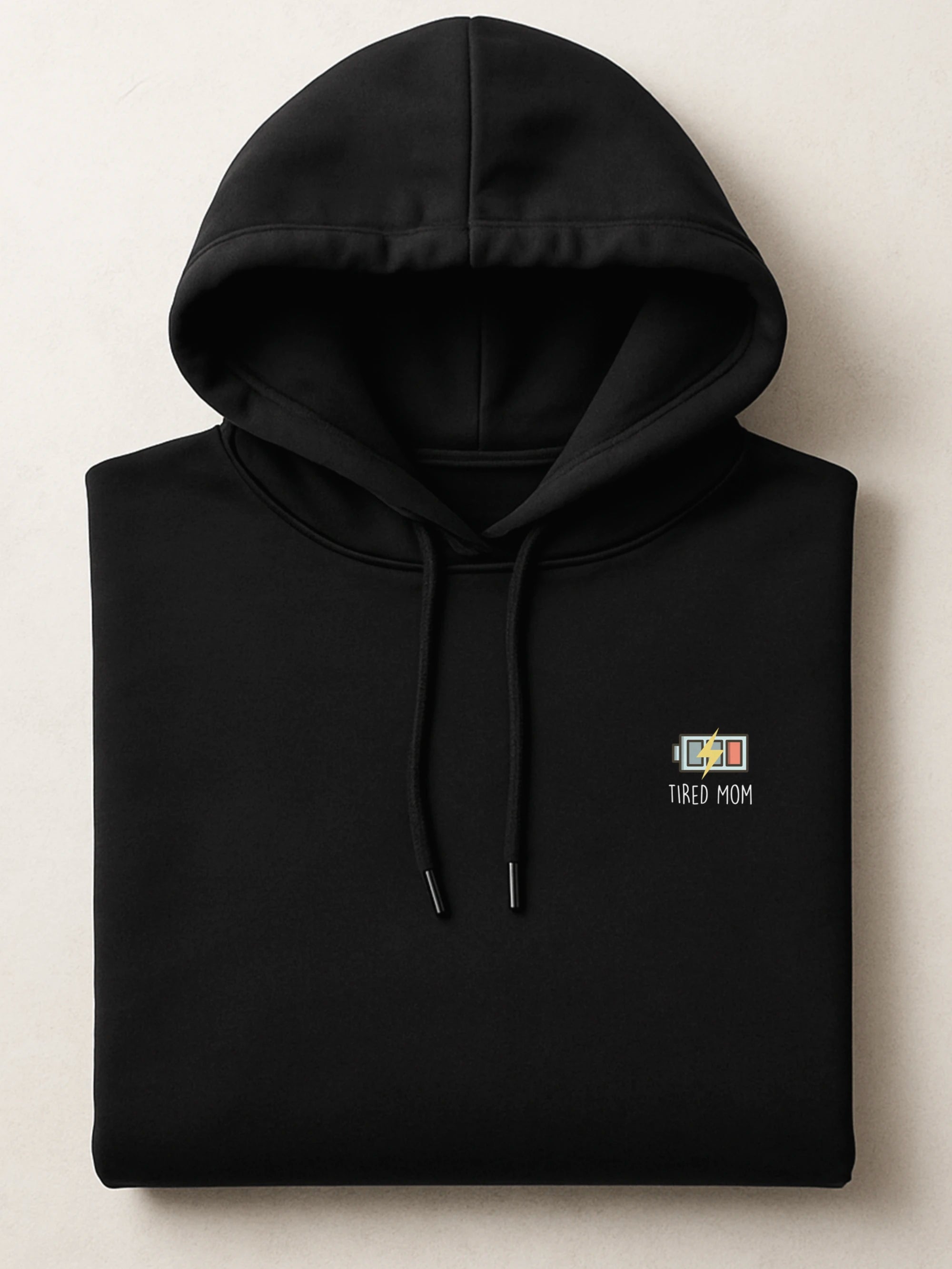 Mom Minis - Tired Mom - Premium Hoodie Light Black by inspire.inc