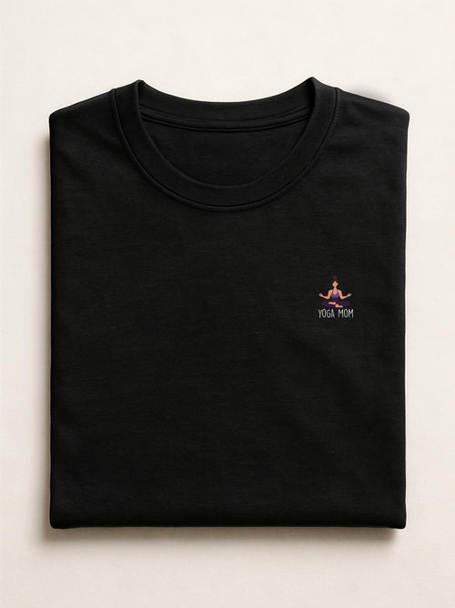 Mom Minis - Yoga Mom - Regular/Oversized T-shirt Oversized Black by inspire.inc