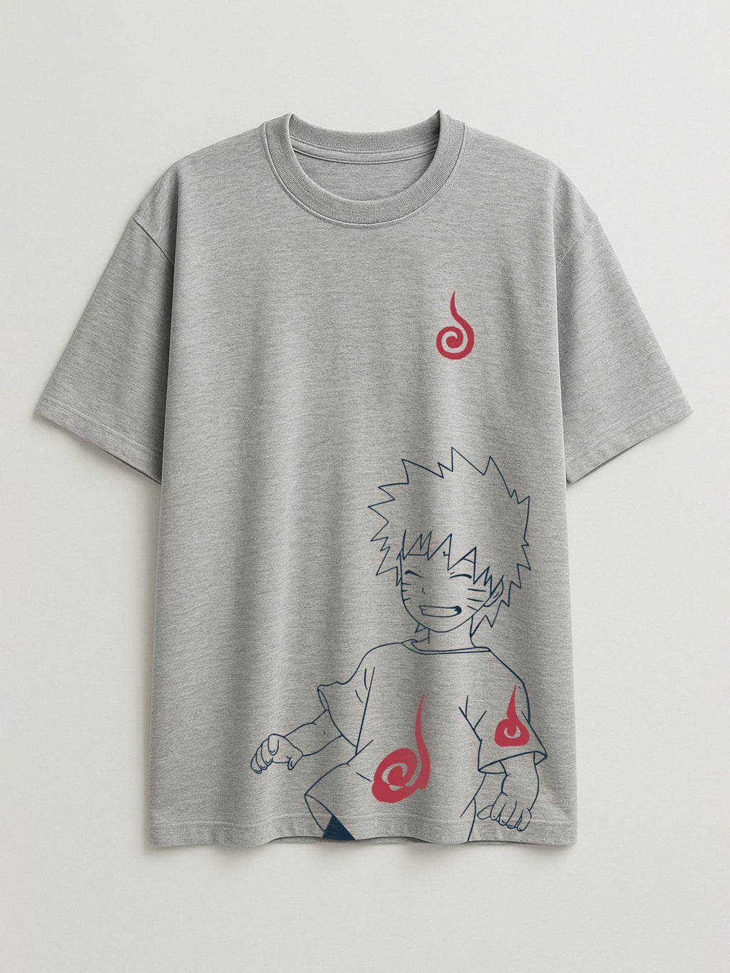 Naruto - Bittersweet - Regular/Oversized T-shirt Oversized Light Heather Gray by inspire.inc