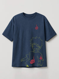 Naruto - Bittersweet - Regular/Oversized T-shirt Oversized Heather Blue by inspire.inc