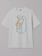 Neon Sticks - Arcade - Regular/Oversized T-shirt Oversized White by inspire.inc