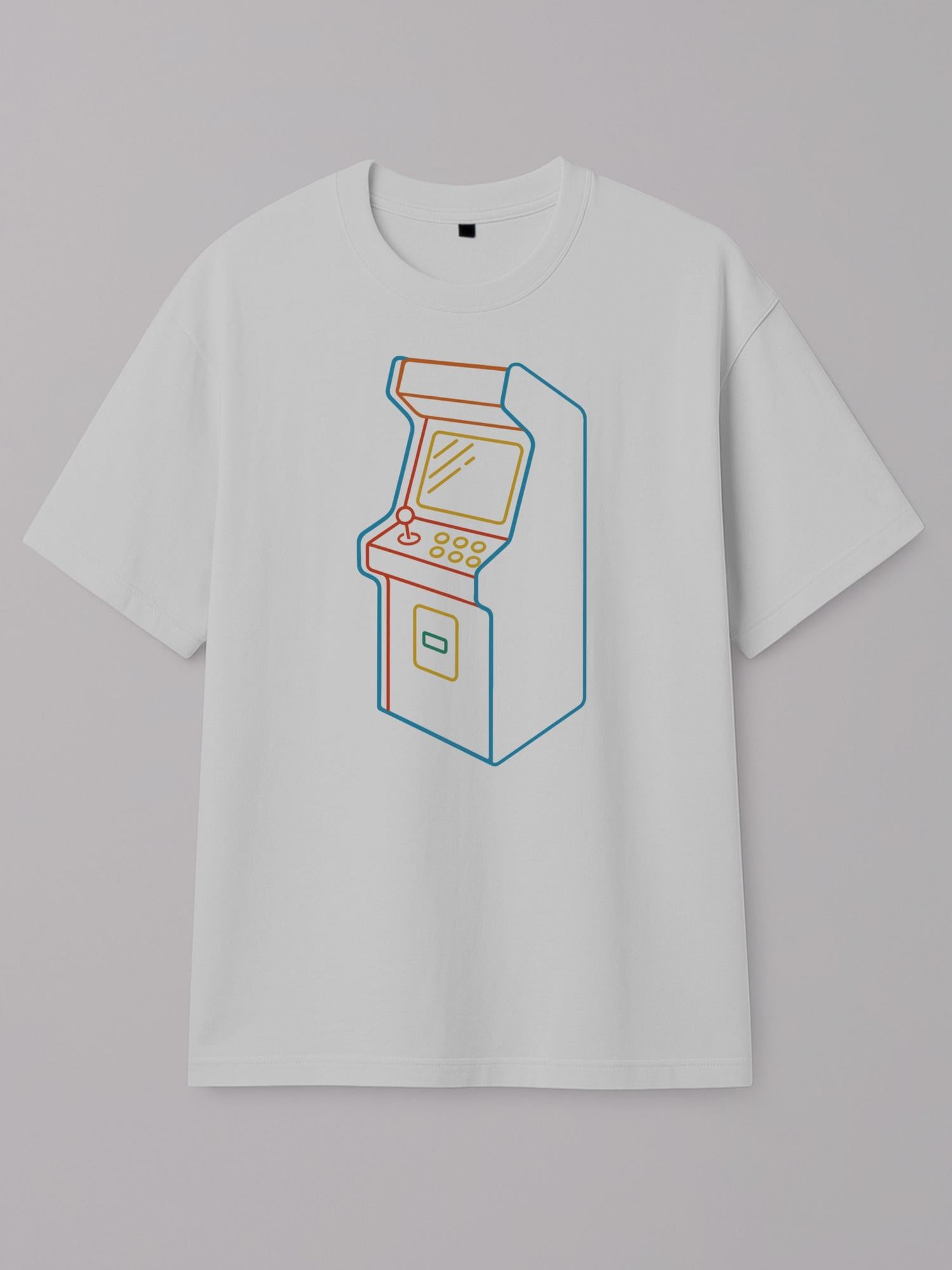 Neon Sticks - Arcade - Regular/Oversized T-shirt Oversized White by inspire.inc