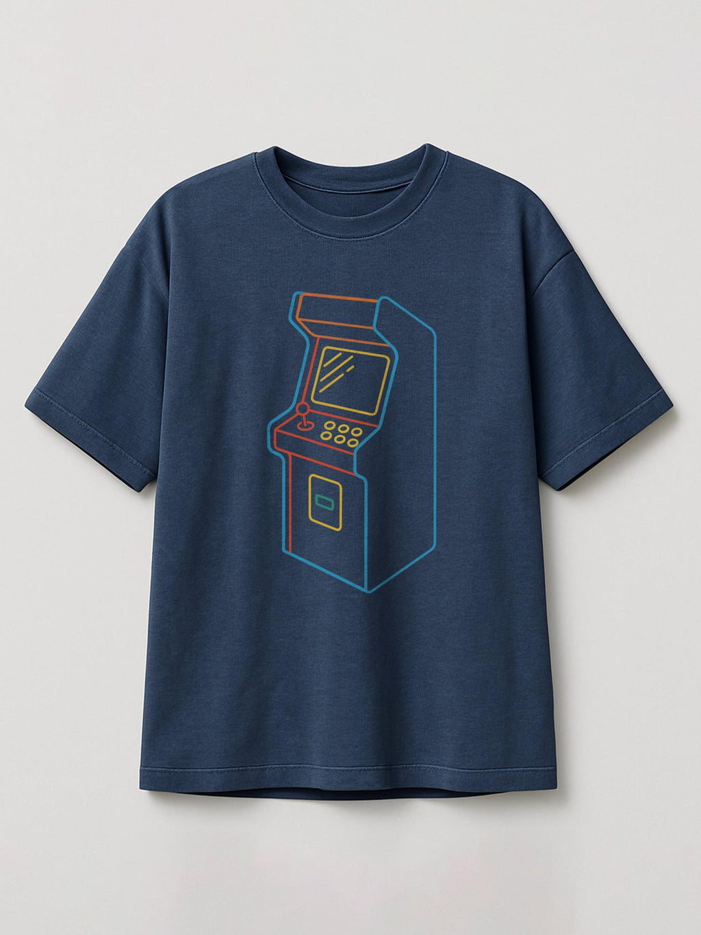 Neon Sticks - Arcade - Regular/Oversized T-shirt Oversized Heather Blue by inspire.inc