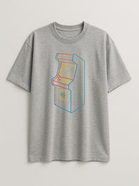 Neon Sticks - Arcade - Regular/Oversized T-shirt Oversized Light Heather Gray by inspire.inc