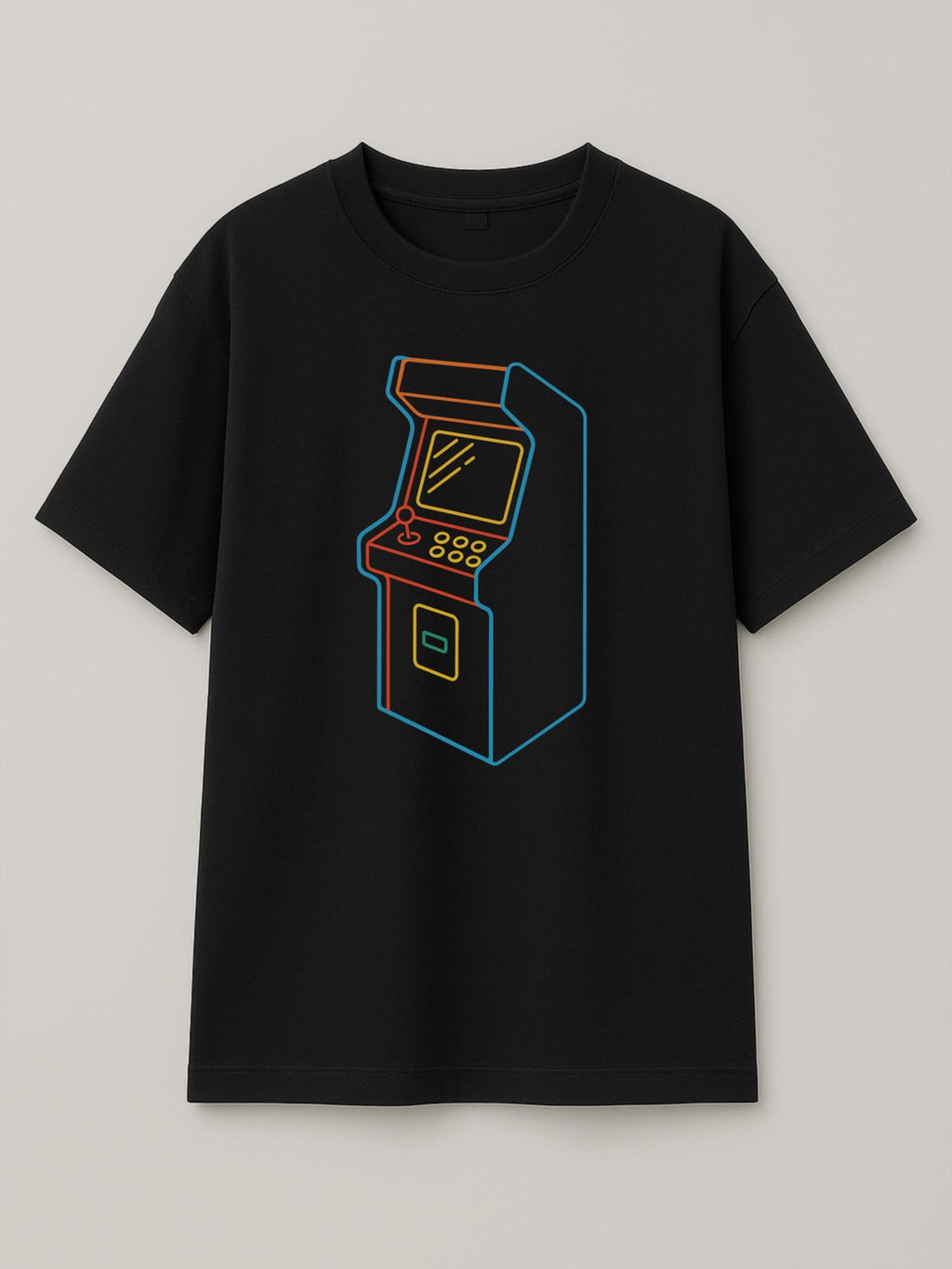 Neon Sticks - Arcade - Regular/Oversized T-shirt Oversized Black by inspire.inc
