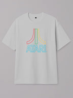 Neon Sticks - Atari - Regular/Oversized T-shirt Oversized White by inspire.inc