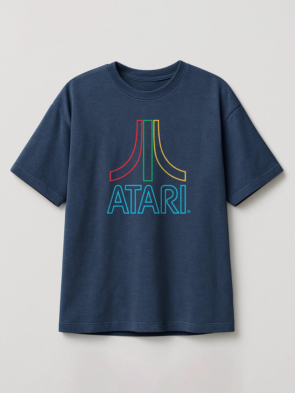 Neon Sticks - Atari - Regular/Oversized T-shirt Oversized Heather Blue by inspire.inc