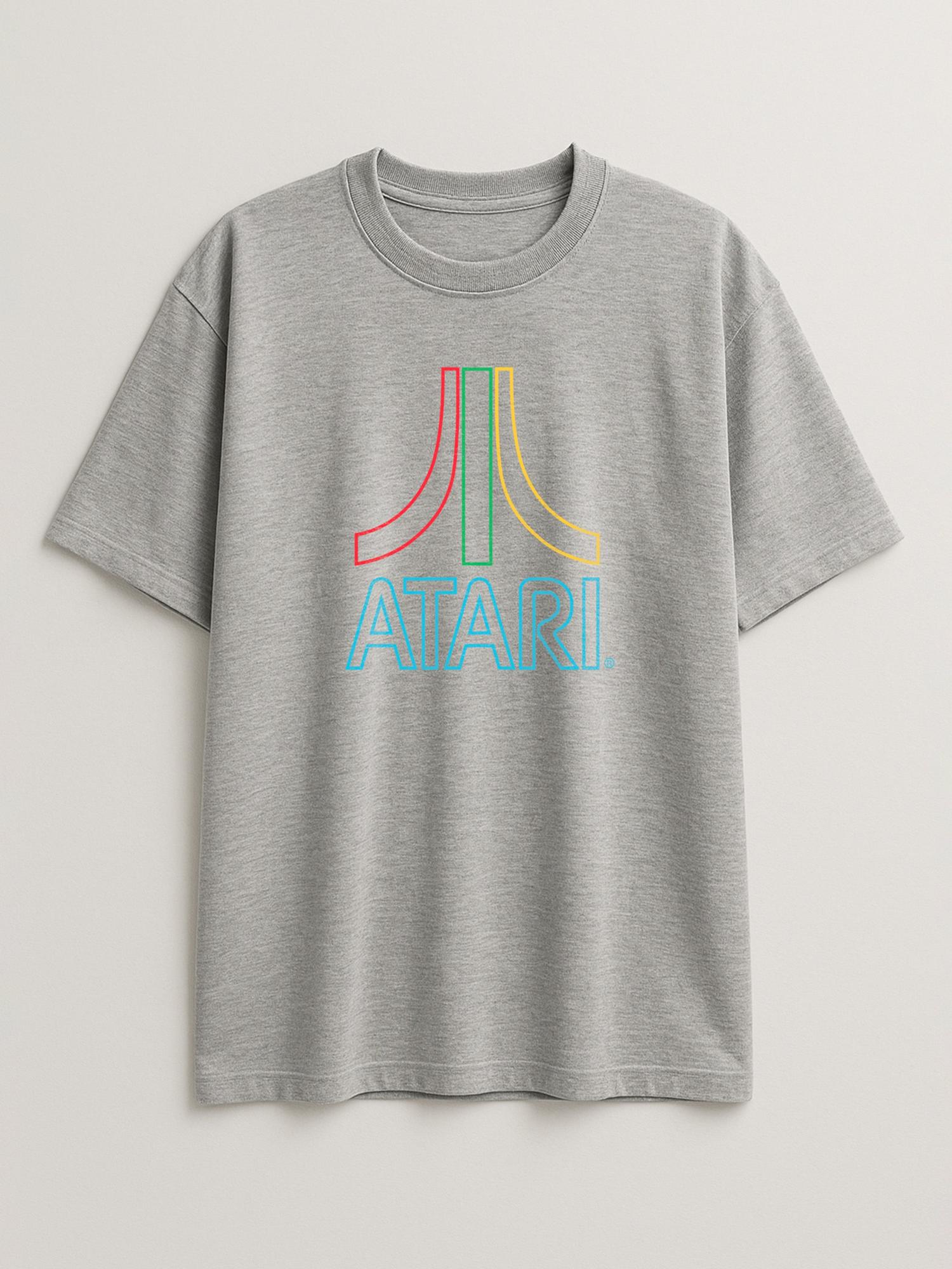 Neon Sticks - Atari - Regular/Oversized T-shirt Oversized Light Heather Gray by inspire.inc