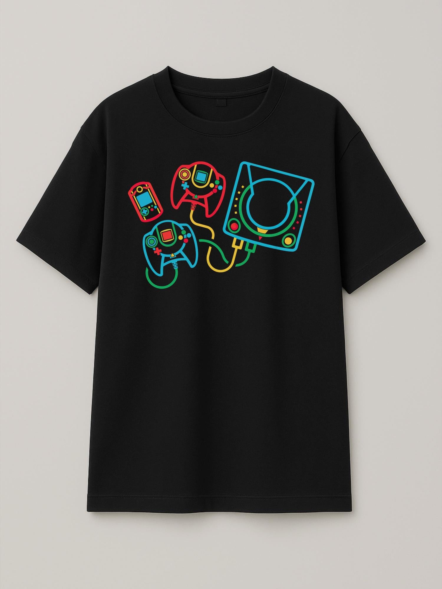 Neon Sticks - Dreamcast - Regular/Oversized T-shirt Oversized Black by inspire.inc