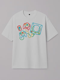Neon Sticks - Dreamcast - Regular/Oversized T-shirt Oversized White by inspire.inc