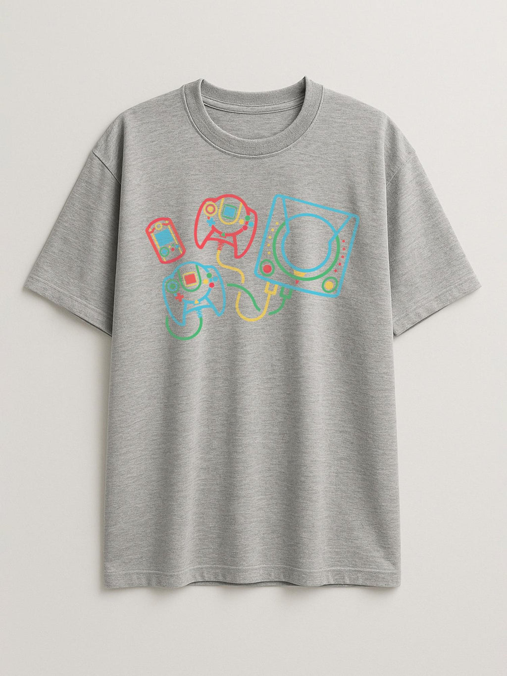 Neon Sticks - Dreamcast - Regular/Oversized T-shirt Oversized Light Heather Gray by inspire.inc