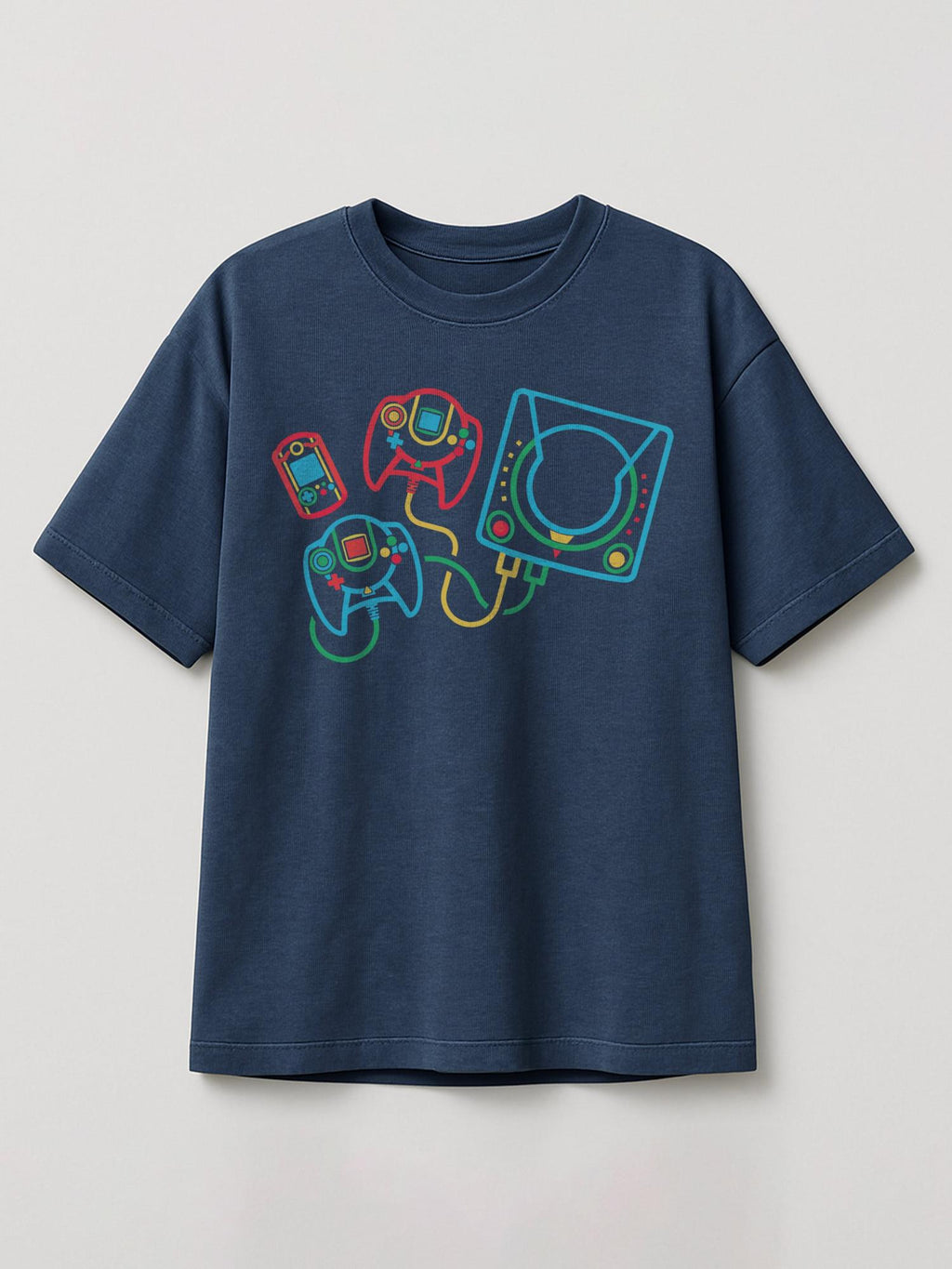Neon Sticks - Dreamcast - Regular/Oversized T-shirt Oversized Heather Blue by inspire.inc