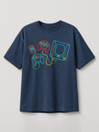 Neon Sticks - Dreamcast - Regular/Oversized T-shirt Oversized Heather Blue by inspire.inc