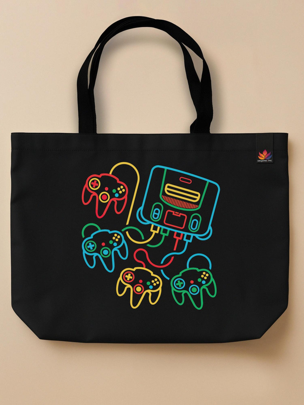 Neon Sticks - Nintendo 64 - Neo Tote Bag Black Front Only by inspire.inc