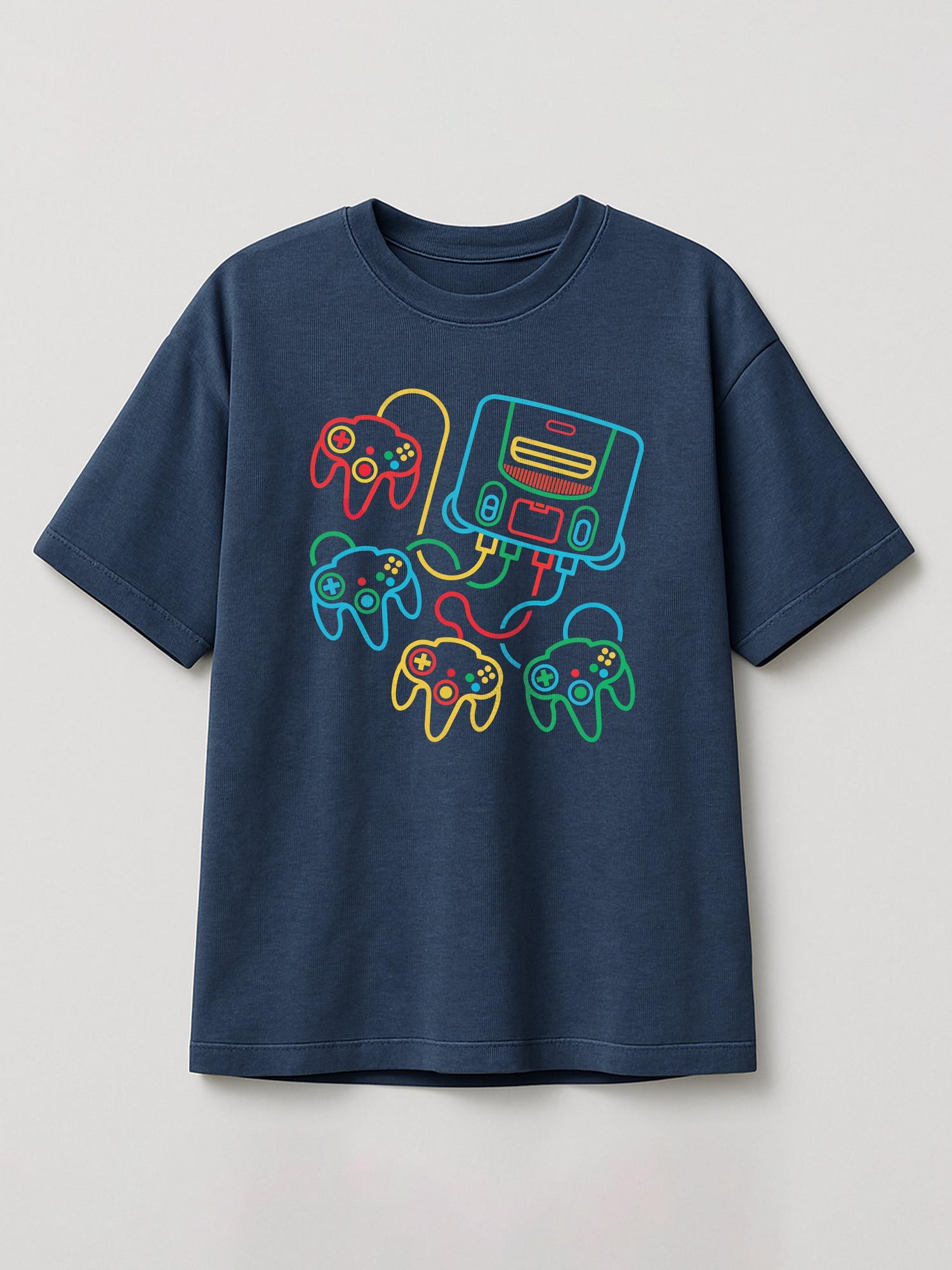 Neon Sticks - Nintendo 64 - Regular/Oversized T-shirt Oversized Heather Blue by inspire.inc