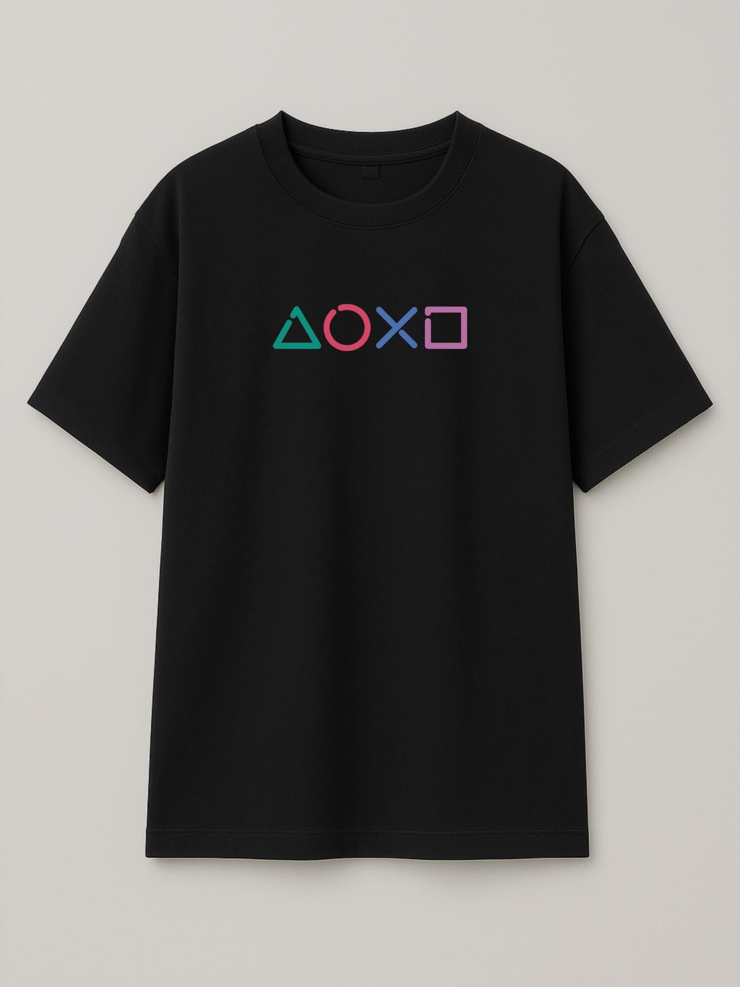 Neon Sticks - Playstation - Regular/Oversized T-shirt Oversized Black by inspire.inc