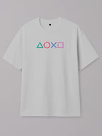 Neon Sticks - Playstation - Regular/Oversized T-shirt Oversized White by inspire.inc