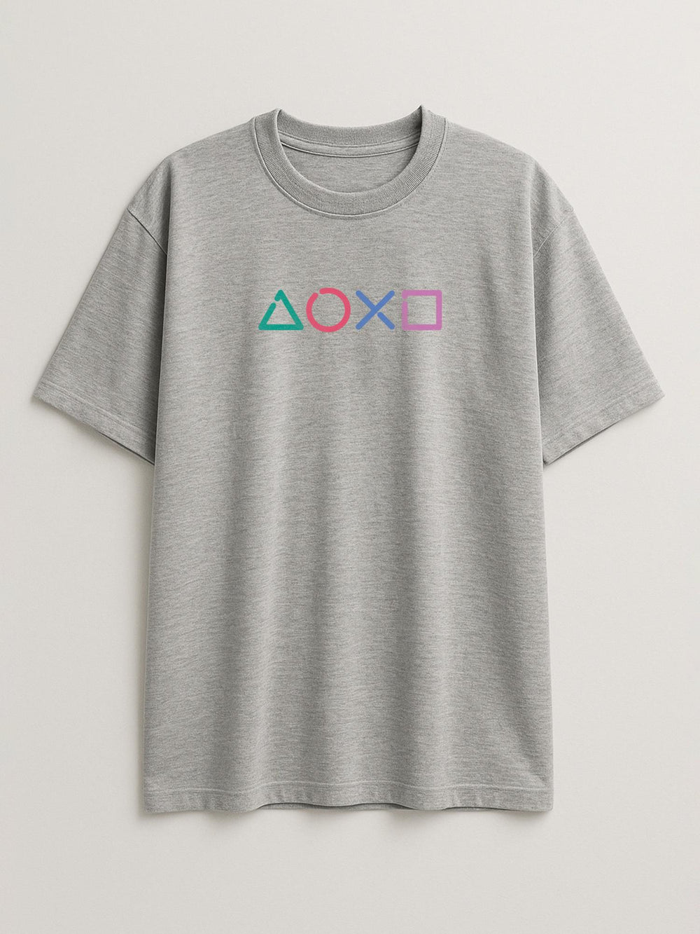 Neon Sticks - Playstation - Regular/Oversized T-shirt Oversized Light Heather Gray by inspire.inc