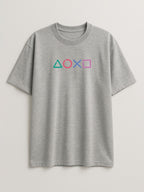 Neon Sticks - Playstation - Regular/Oversized T-shirt Oversized Light Heather Gray by inspire.inc