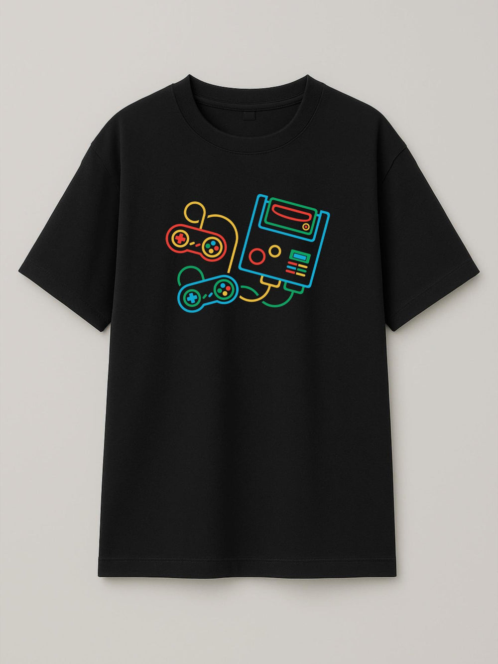 Neon Sticks - Super Nintendo - Regular/Oversized T-shirt Oversized Black by inspire.inc