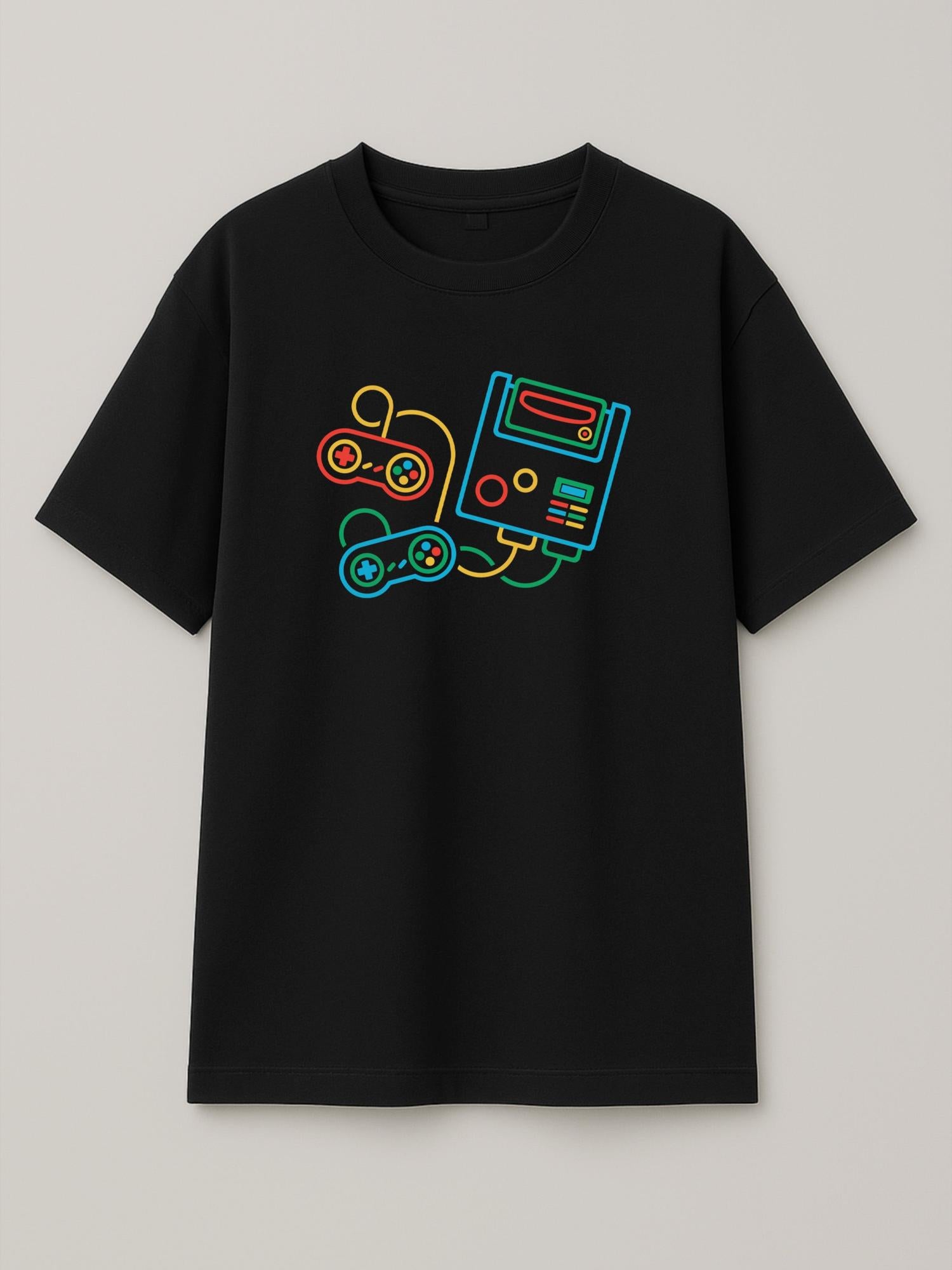 Neon Sticks - Super Nintendo - Regular/Oversized T-shirt Oversized Black by inspire.inc
