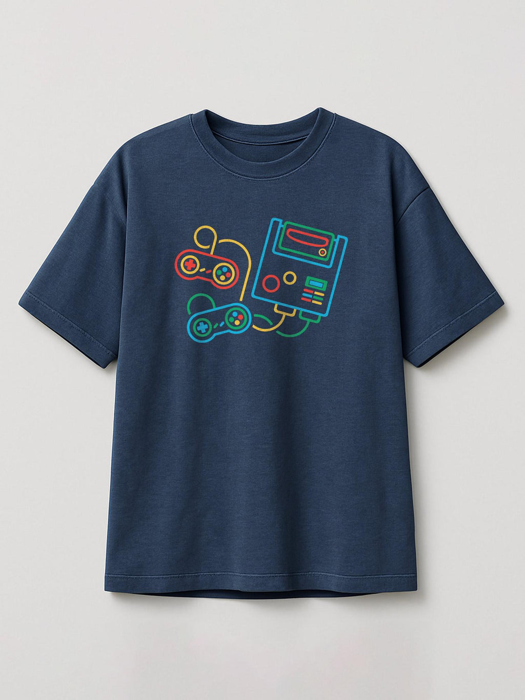 Neon Sticks - Super Nintendo - Regular/Oversized T-shirt Oversized Heather Blue by inspire.inc