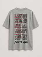 Nobody Cares - Regular/Oversized T-shirt Oversized Light Heather Gray by inspire.inc