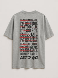 Nobody Cares - Regular/Oversized T-shirt Oversized Light Heather Gray by inspire.inc