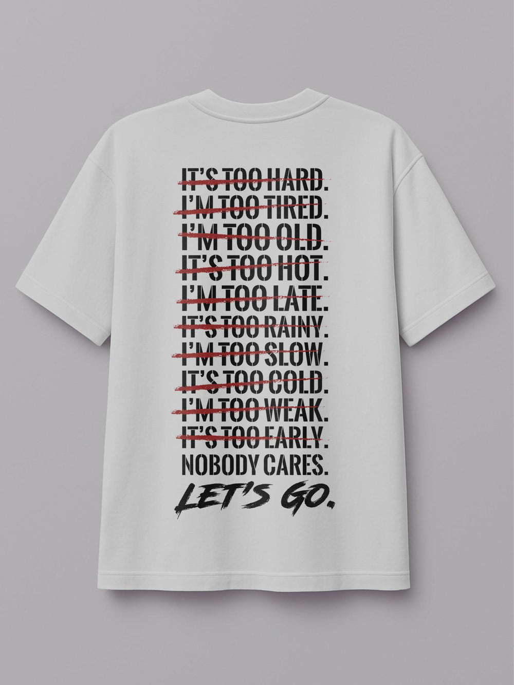 Nobody Cares - Regular/Oversized T-shirt Oversized White by inspire.inc