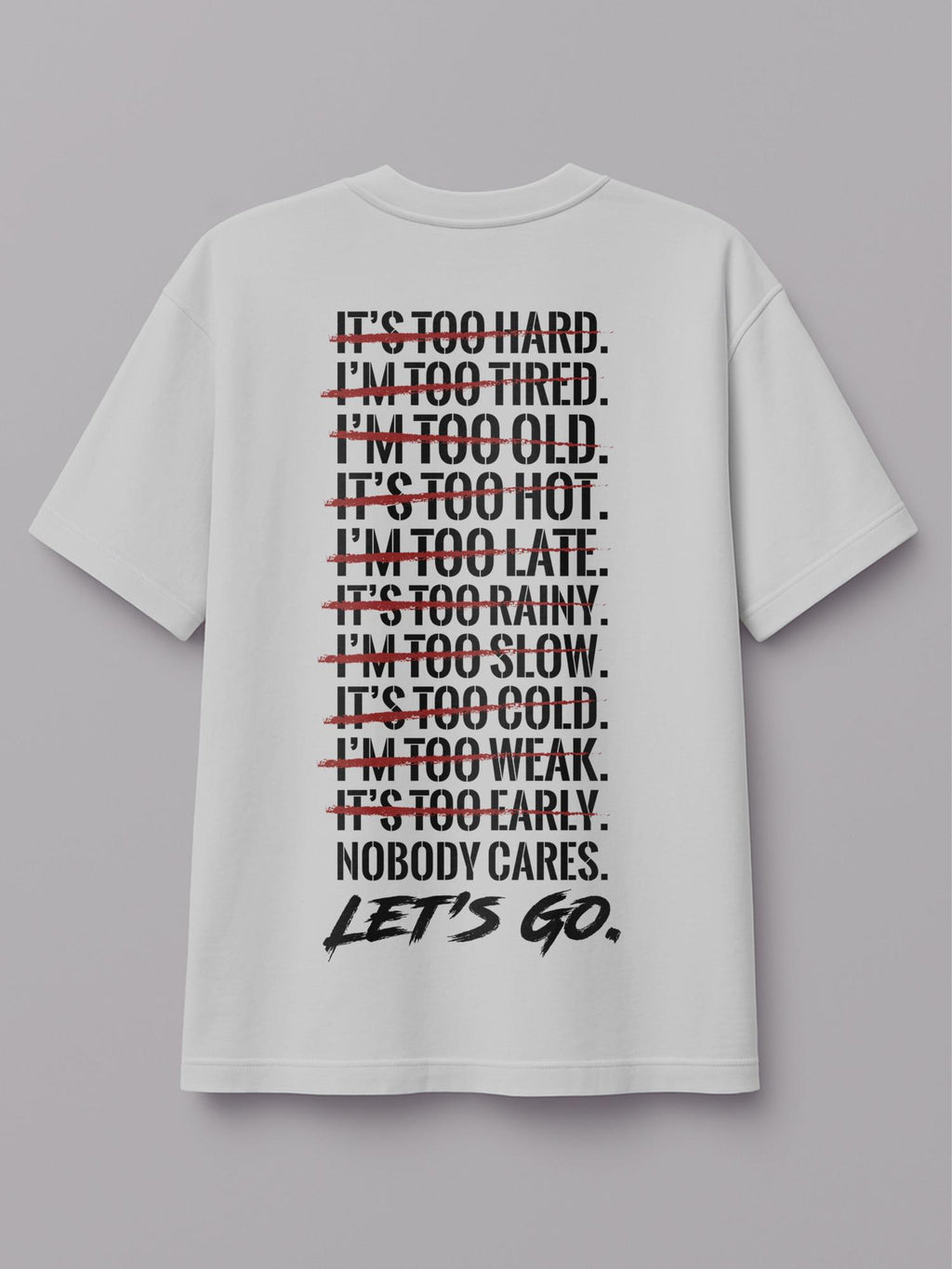 Nobody Cares - Regular/Oversized T-shirt Oversized White by inspire.inc
