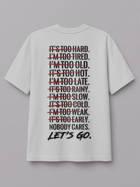 Nobody Cares - Regular/Oversized T-shirt Oversized White by inspire.inc