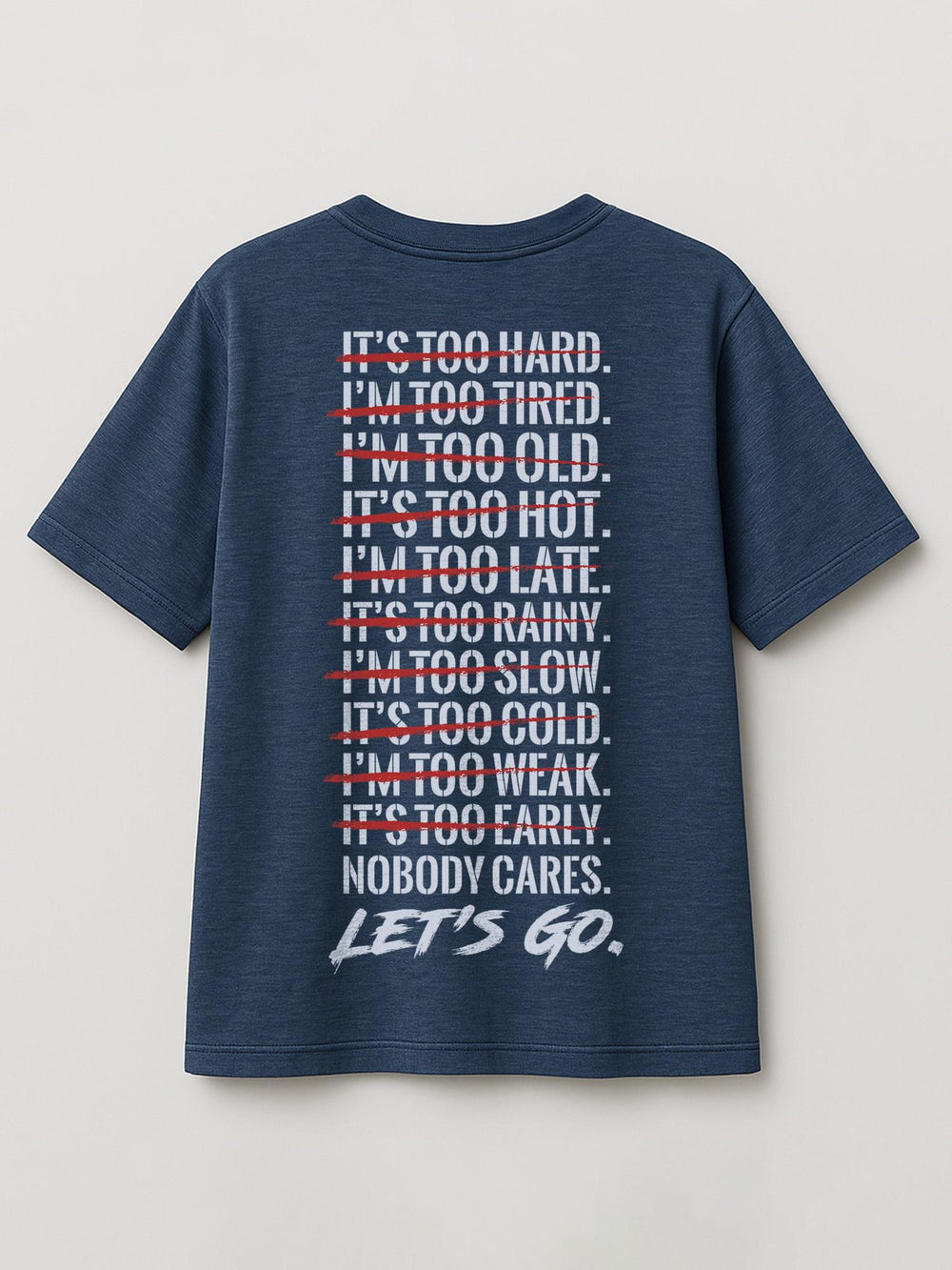 Nobody Cares - Regular/Oversized T-shirt Oversized Heather Blue by inspire.inc