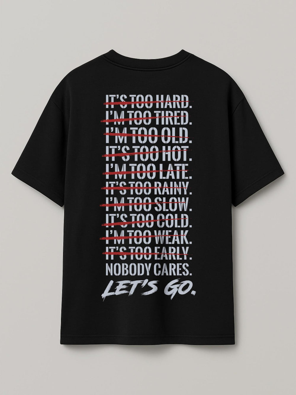 Nobody Cares - Regular/Oversized T-shirt Oversized Black by inspire.inc