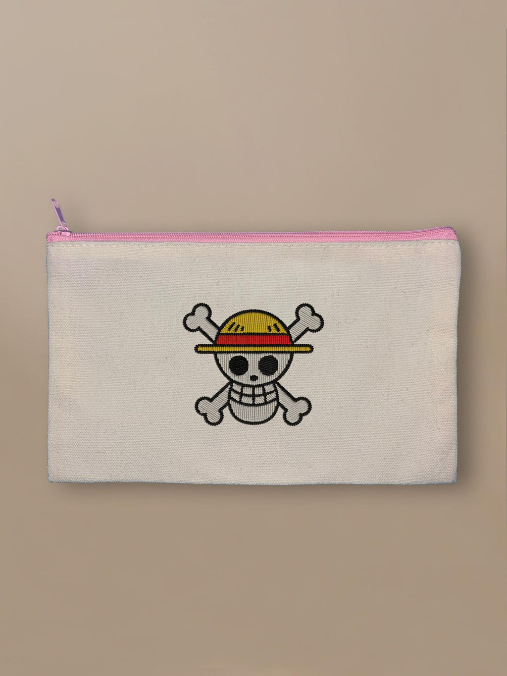 One Piece - Jolly Roger - Zipper Pouch Pink by inspire.inc