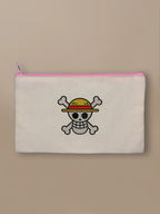 One Piece - Jolly Roger - Zipper Pouch Pink by inspire.inc