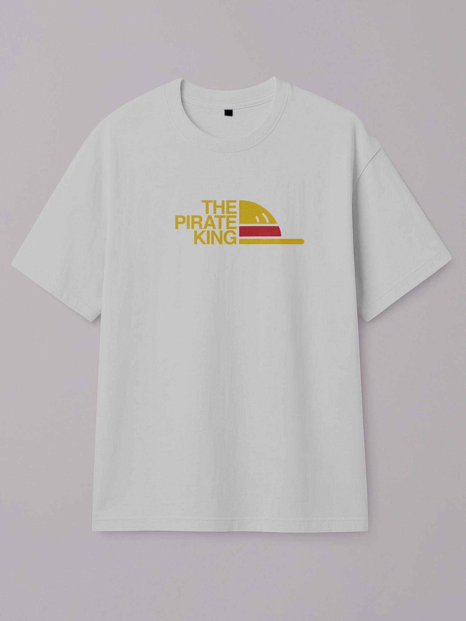 One Piece - The Pirate King (Big) - Regular/Oversized T-shirt Oversized White by inspire.inc