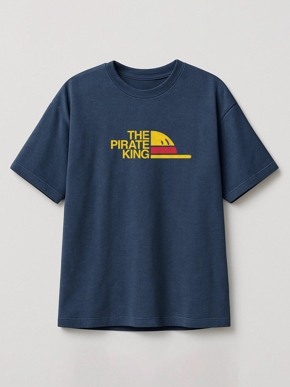 One Piece - The Pirate King (Big) - Regular/Oversized T-shirt Oversized Heather Blue by inspire.inc