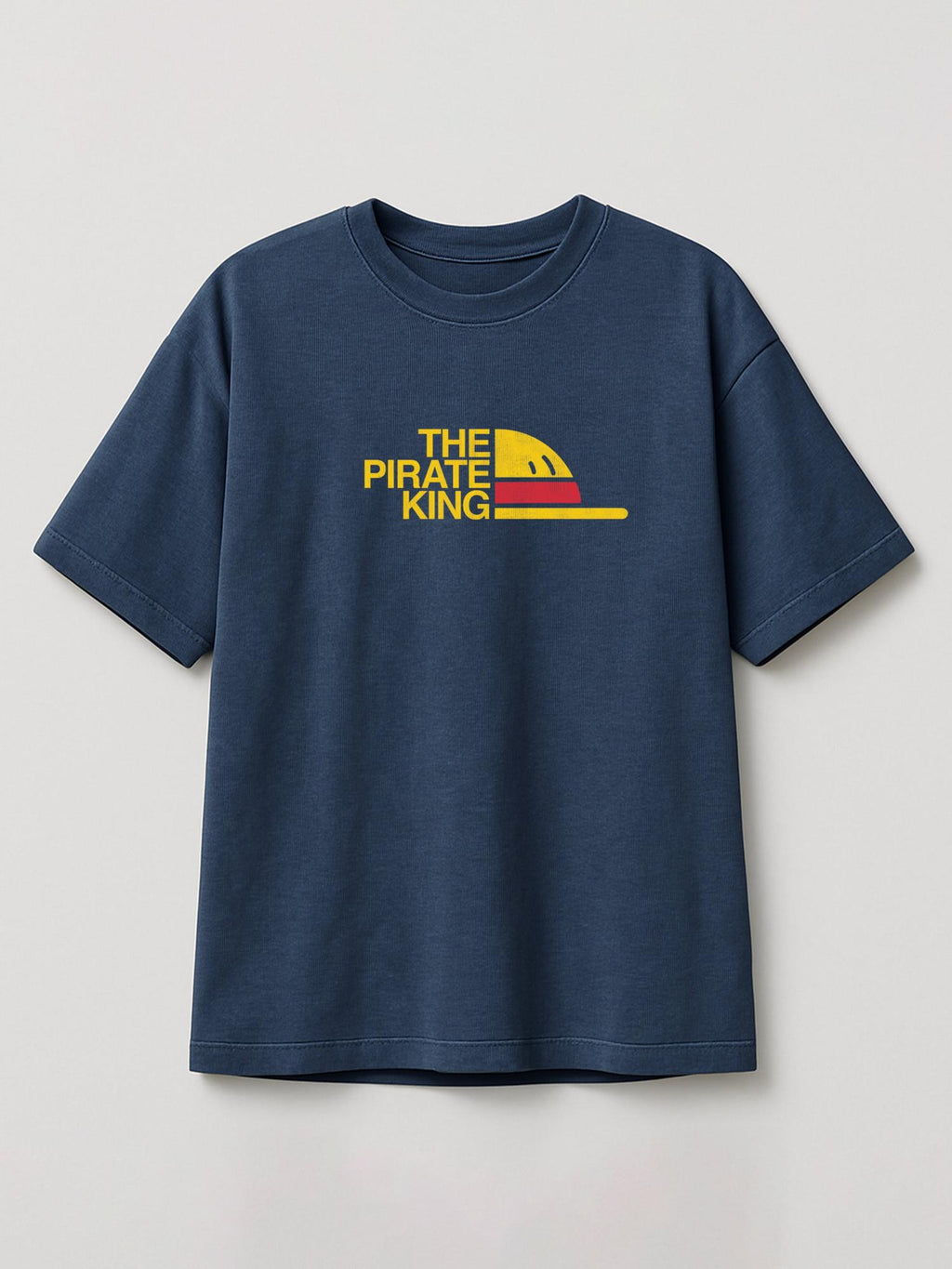 One Piece - The Pirate King (Big) - Regular/Oversized T-shirt Oversized Heather Blue by inspire.inc