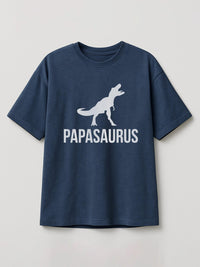 Papasaurus - Regular/Oversized T-shirt Oversized Heather Blue by inspire.inc