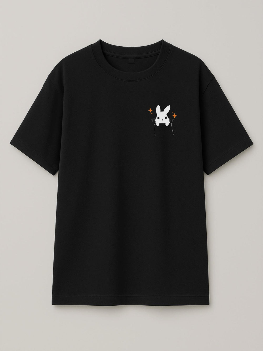 Pocket Bunny - Regular/Oversized T-shirt Oversized Black by inspire.inc