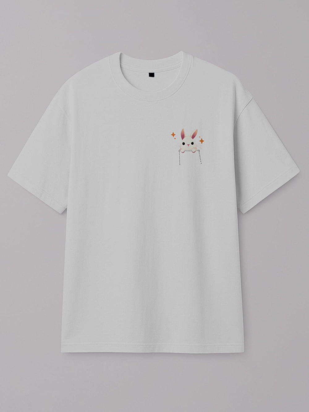 Pocket Bunny - Regular/Oversized T-shirt Oversized White by inspire.inc