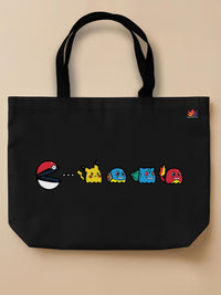 Pokemon - PAC-MON - Neo Tote Bag Black Front Only by inspire.inc