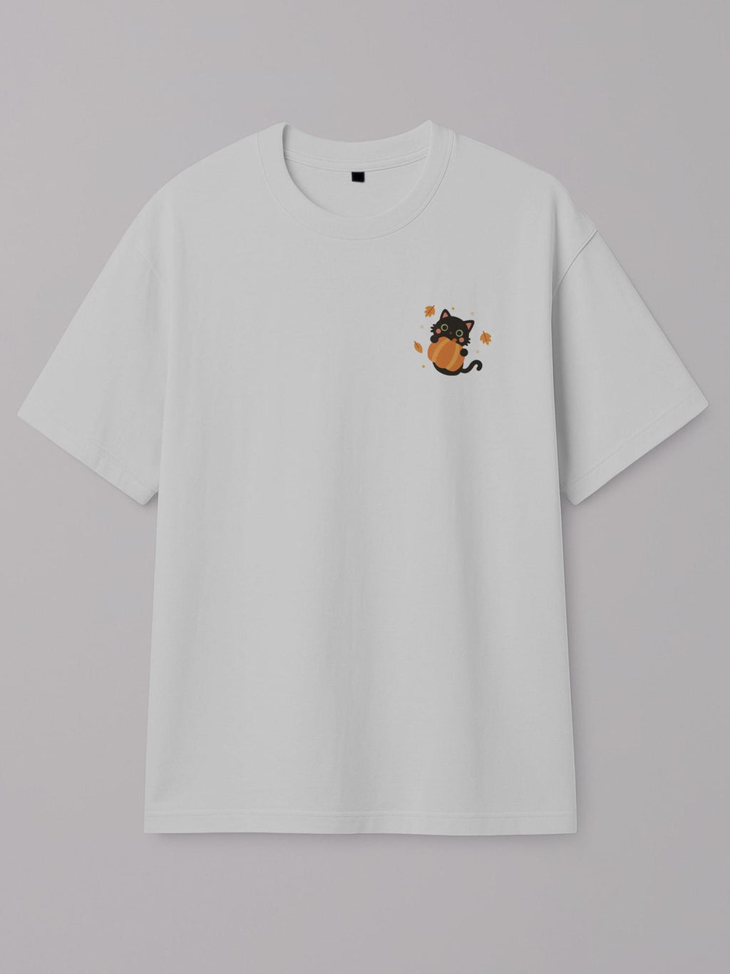 Pumpkitty - Regular/Oversized T-shirt Oversized White by inspire.inc