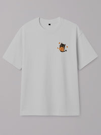 Pumpkitty - Regular/Oversized T-shirt Oversized White by inspire.inc